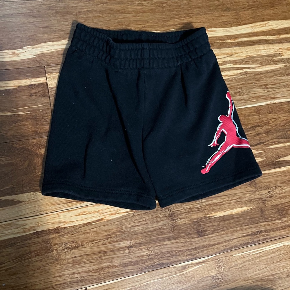 Jordan Black Shorts with Red Accents